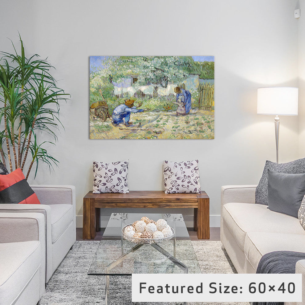 "First Steps, After Millet" Wrapped Canvas  Print, 18x12x1.5