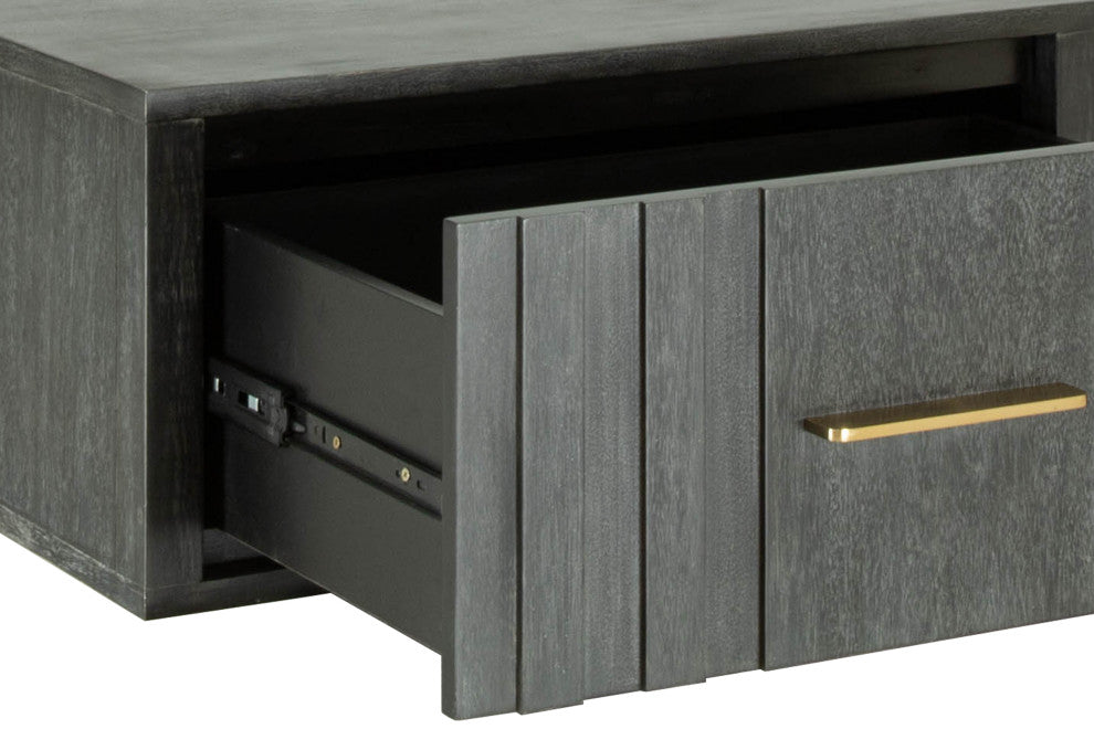 Modrest Manchester- Contemporary Dark Gray Nightstand