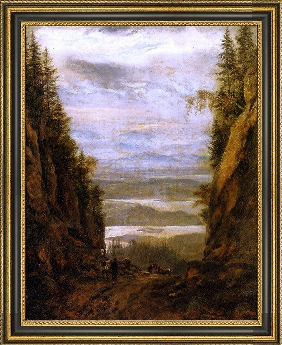 Johan Christian Claussen Dahl Utsikt Fra Krokkleiva Framed Canvas Print, 18"x24"