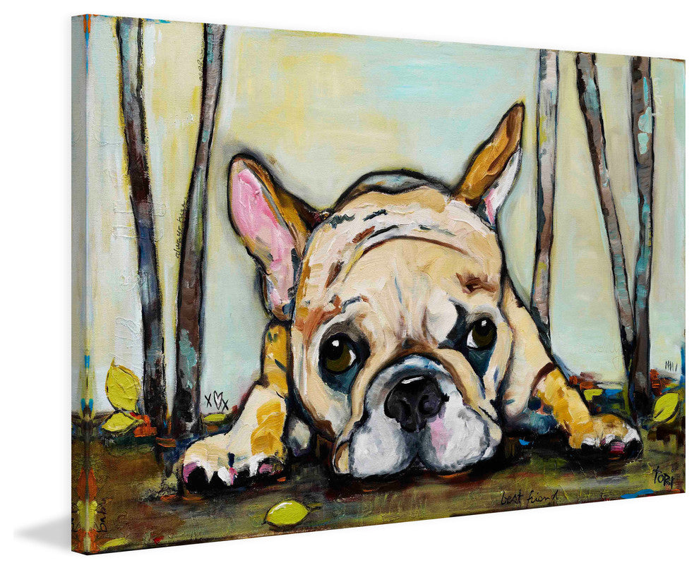 "Smushy" Painting Print on Canvas by Tori Campisi