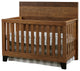 Urban Rustic 57"W Wood Convertible Crib, Brushed Wheat