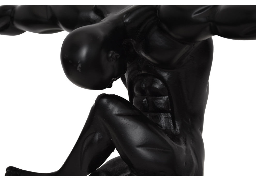 Mortal Black Matte Decorative Statue