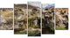 "Fumaroles Altipano Geothermal Area" Landscape Wall Art, 5 Panels, 60"x32"
