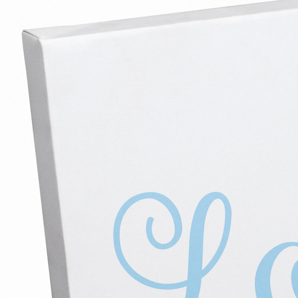 Love You Like Crazy 12"x36" Canvas Wall Art, Blue