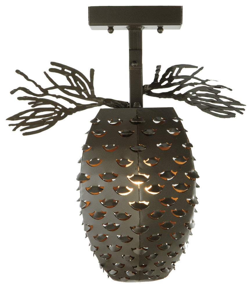 13W Stoneycreek Pinecone Semi-Flushmount