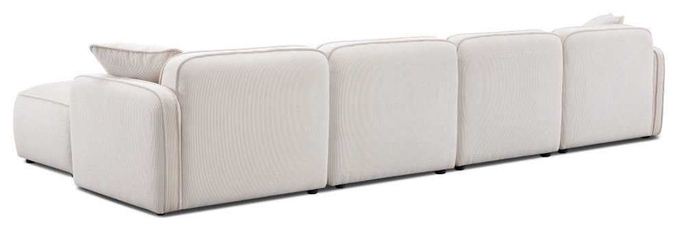 Travie 6-Piece Modular U-Sectional, Sand