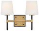 Hinkley Saunders Small Two Light Vanity, Black