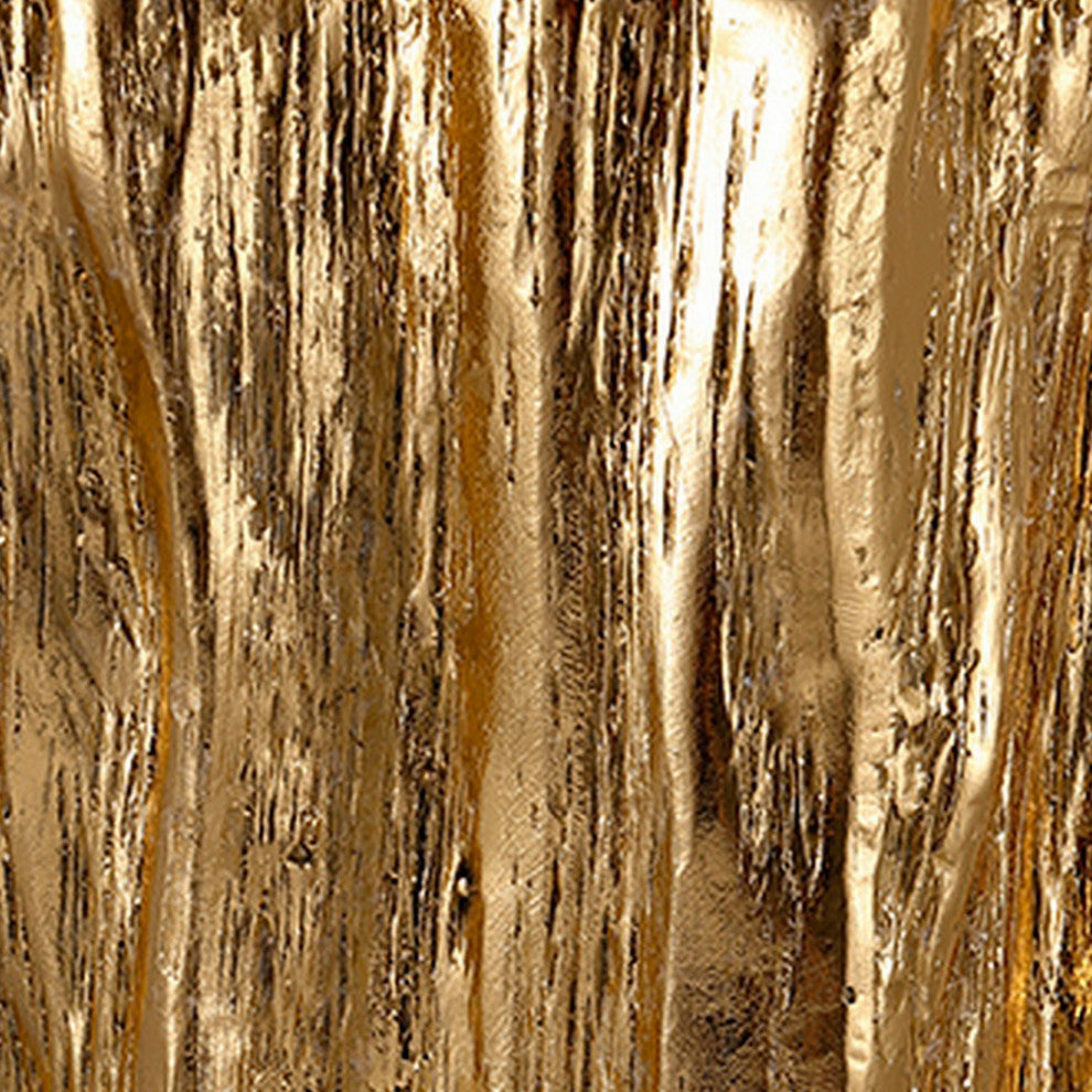 Well Designed Nature Inspired Tree Trunk Stool, Gold