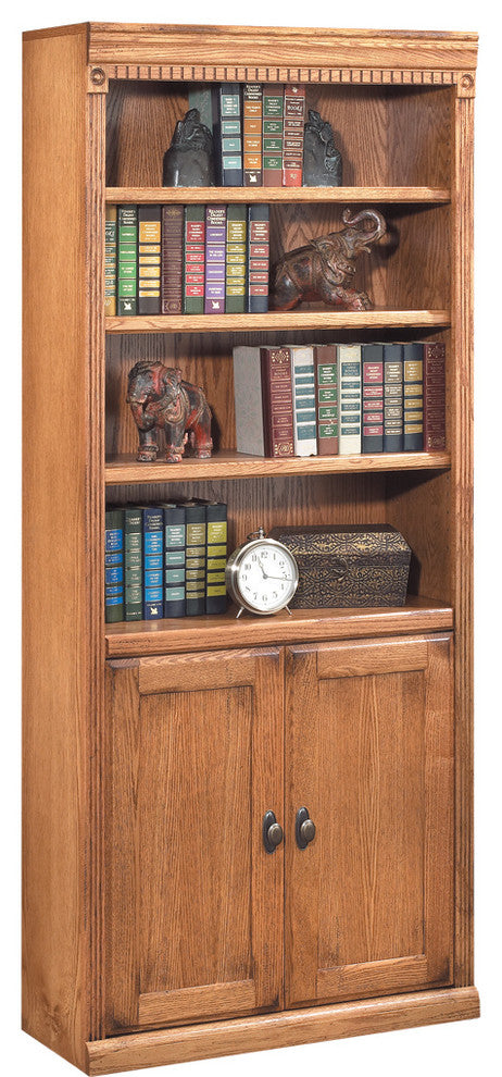 Huntington Oxford Wood Bookcase With Doors