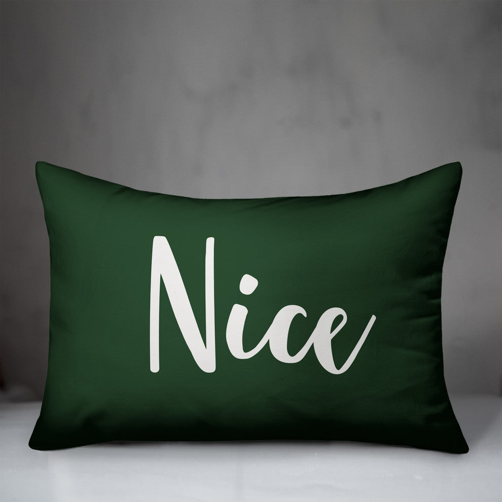 Nice, Dark Green 14x20 Lumbar Pillow
