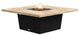 Square Fire Pit Table, 56x56, Propane, So Cal Special Granite, Black