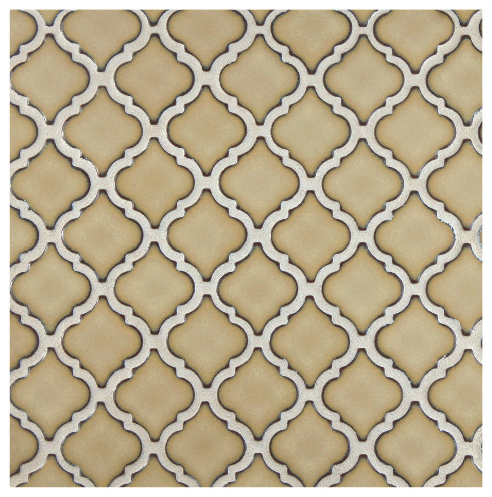 Hudson Tangier Mosaic Floor and Wall Tile, Caffe