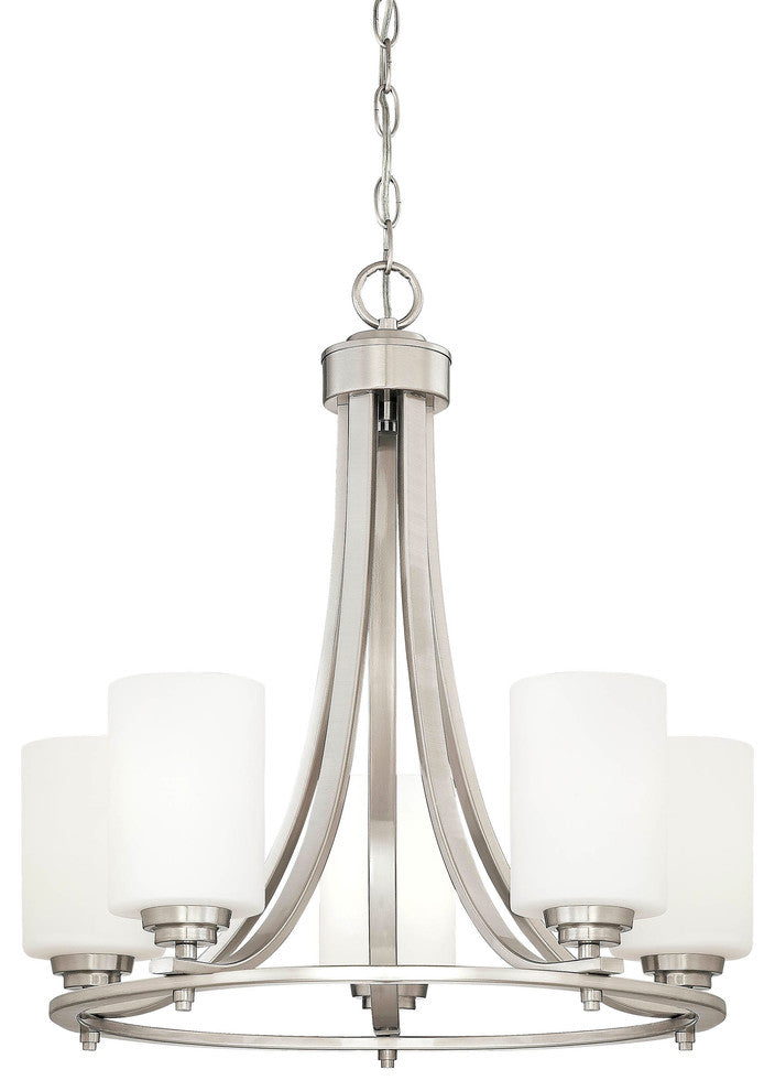 Millennium Lighting Bristo Chandelier, Satin Nickel