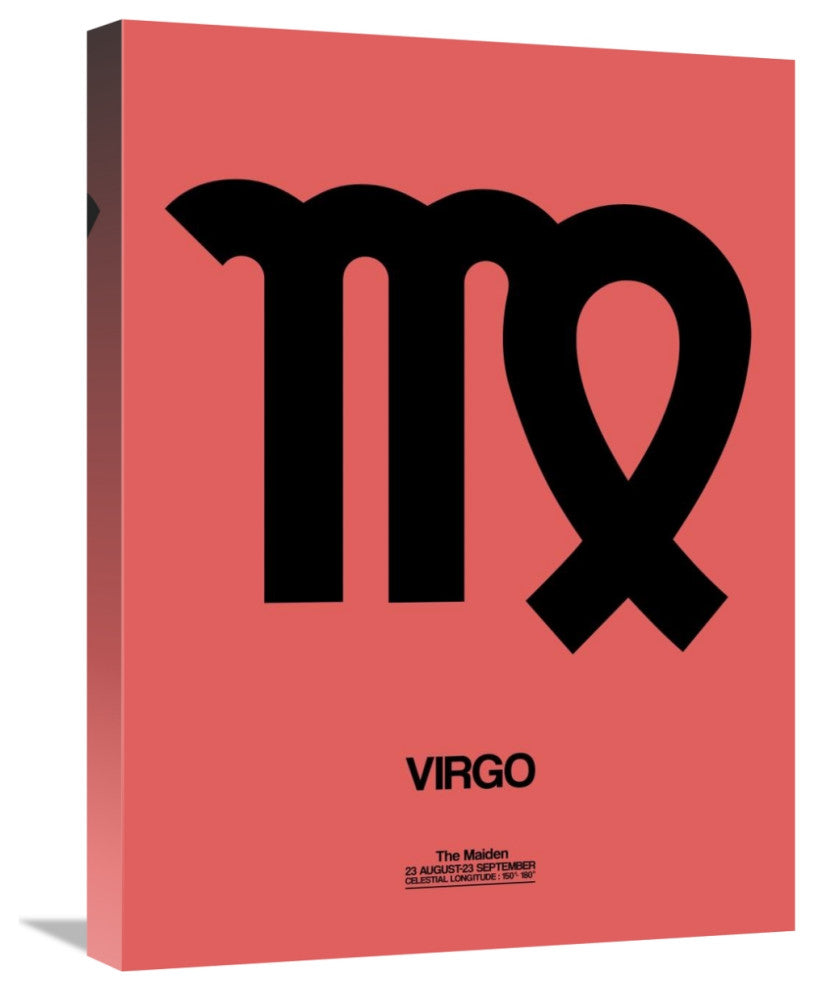"Virgo Zodiac Sign Black" Fine Art Print