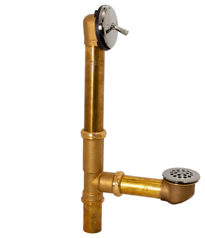 Beehive Grid Bath Waste - 14" Make-Up, 17 Ga. Tubing In Oil Rubbed Bronze, Polished Nickel