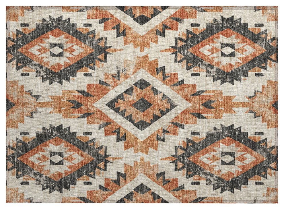 Machine Washable Indoor/Outdoor Chantille ACN1878 Clay 1'8" x 2'6" Rug