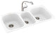 Swan, Kitchen Sink, 22"x44"x9.5", White