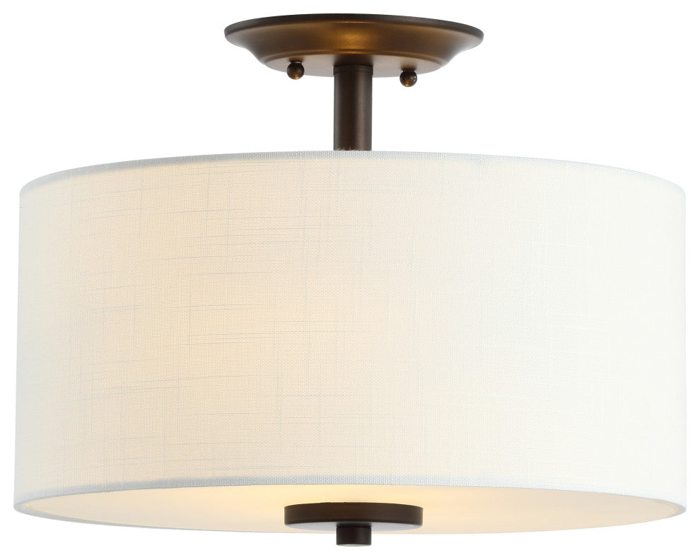Marc 15" Metal LED Semi-Flush Mount, Oil Rubbed Bronze