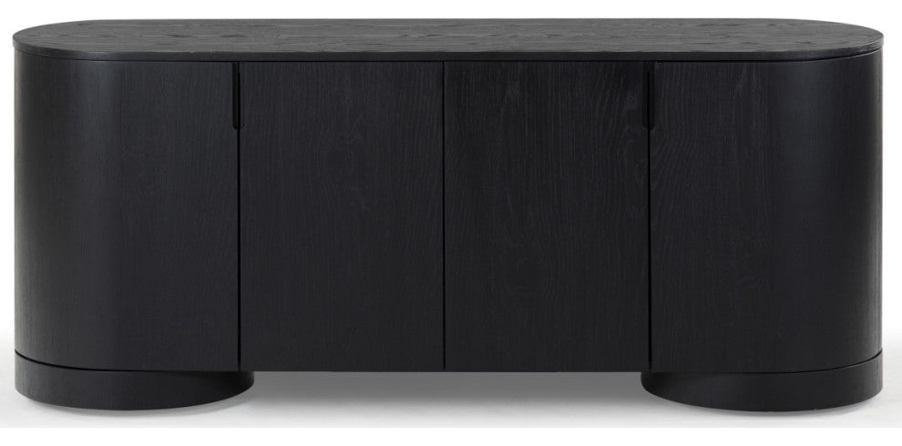 Safavieh Couture Jesbelina Oval Wood Sideboard, Black