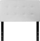 Lennox Tufted Upholstered Twin Size Headboard, White Vinyl