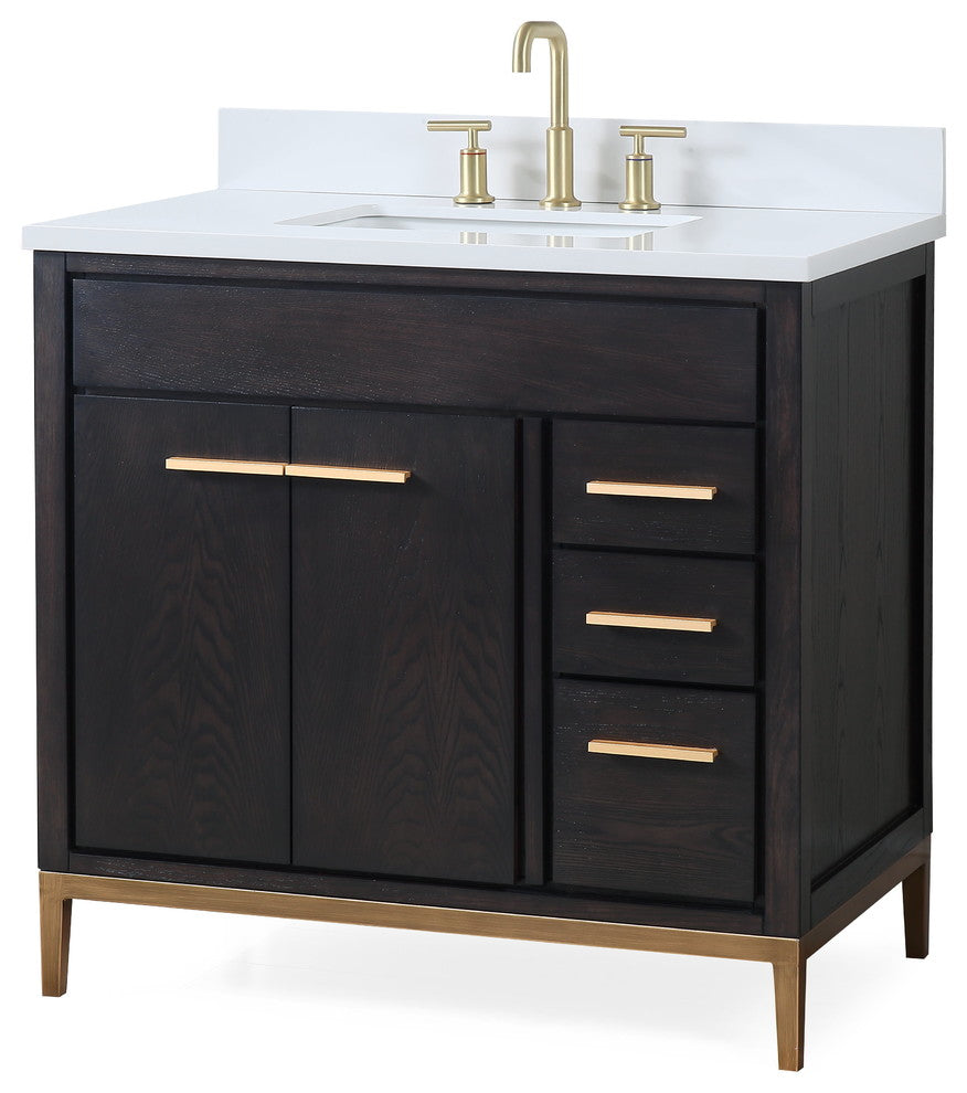 36" Beatrice Espresso Modern Bathroom Vanity
