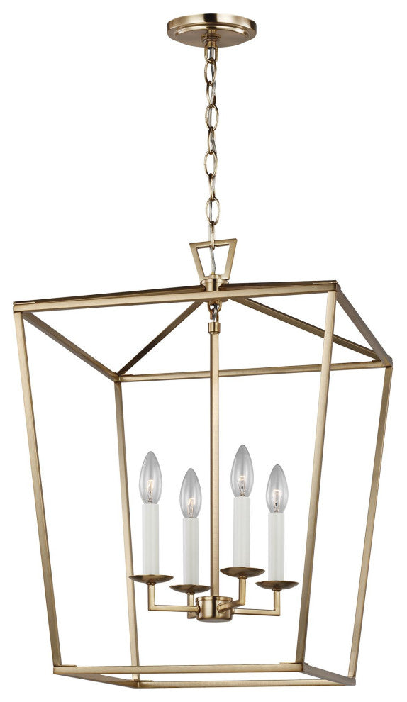 Dianna 4-Light Medium Lantern, Satin Brass