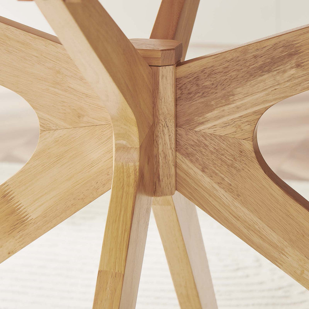 Crossroads 63" Oval Wood Dining Table - Oak