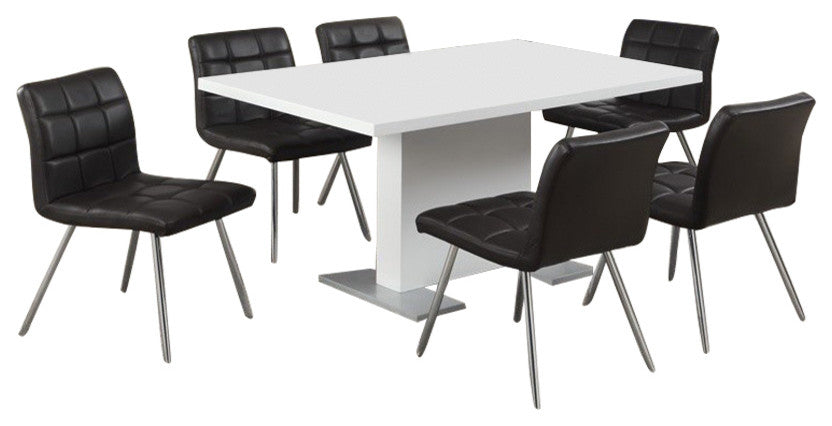 Dining Table, 35"x60" High Glossy White
