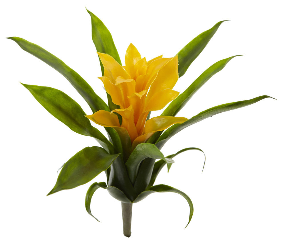 10" Bromeliad Artificial Flower, Set of 6