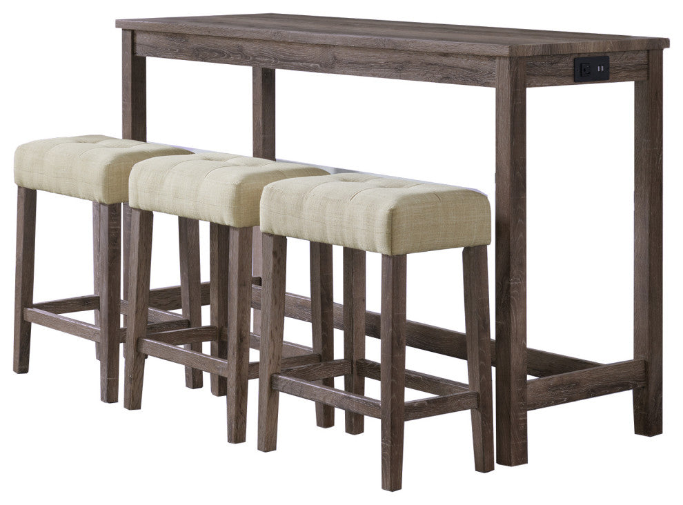 Picket House Turner Multipurpose Bar Table Set, Gray