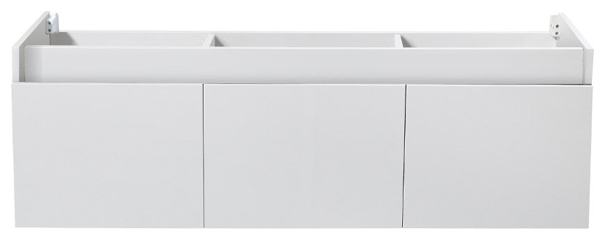 Fresca Mezzo 60" White Wall Hung Single Sink Cabinet