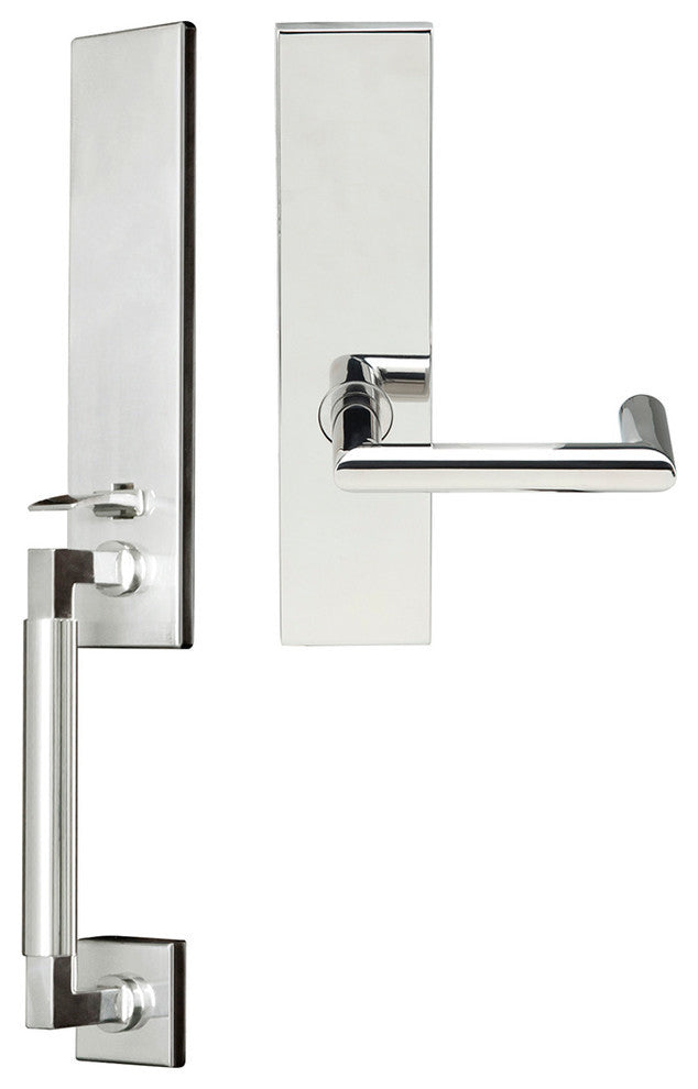 Stuttgart Lever, Mortise Full Dummy Handleset, RH, Polished Stainless Steel