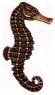Seahorse Right Facing Cabinet Knob, Large, Antique Copper