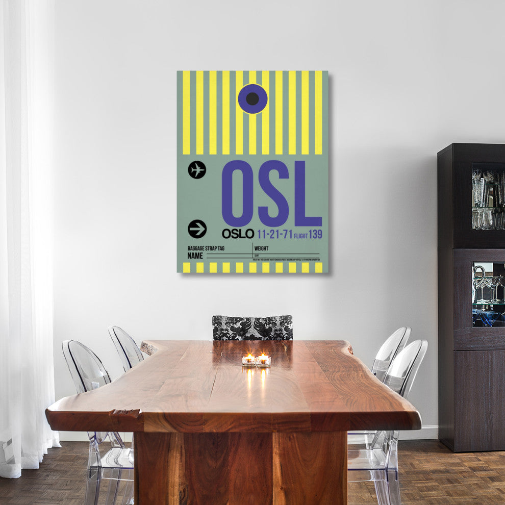 "OSL Oslo Luggage Tag 1" Fine Art Print