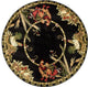 Unique Loom Black Barnyard Farm 4' Round Rug