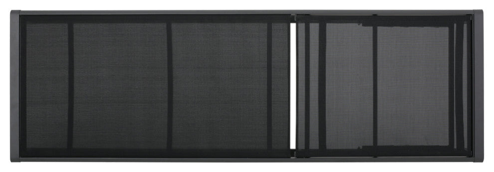 Hannah Outdoor Mesh Chaise Lounge, Set of 2, Black and Gray