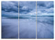 "Stormy Clouds Over Ocean" Metal Wall Art, 3 Panels, 36"x28"