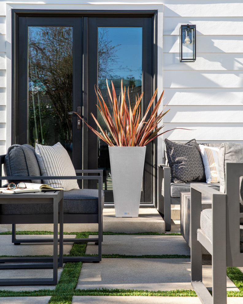 Midland Tall Square Planter, White, 26'', 1 Pack