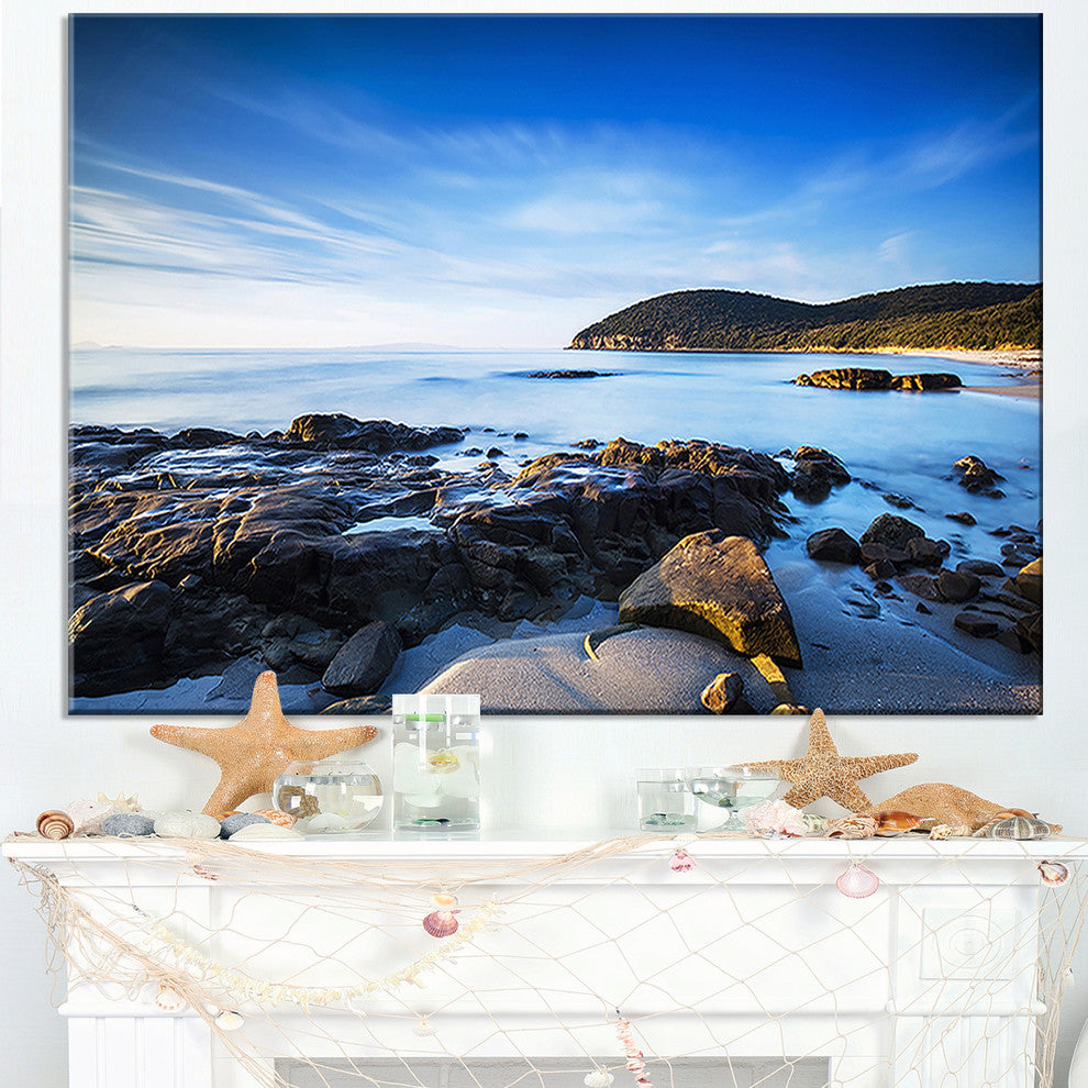 "Cala Violina Bay Beach in Maremma" Seashore Wall Art, 1 Panel, 60"x28"