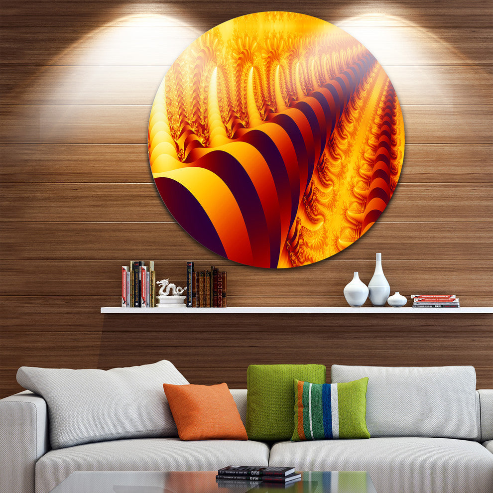 Abyss With Infinite Depth, Abstract Art Round Wall Art, 38"