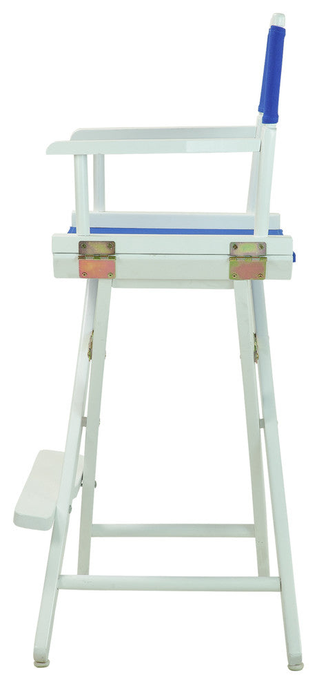030" Director's Chair White Frame-Royal Blue Canvas