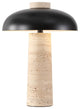 Safavieh Couture Giacomo Travertine Table Lamp, Travertine/Black