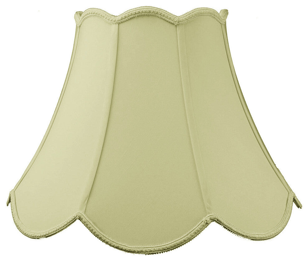 9x18x13 Scalloped Bell Lamp Shade Eggshell