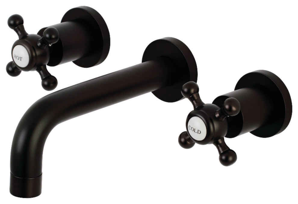KS8125BX 2-Handle 8" Wall Mount Bathroom Faucet, Oil Rubbed Bronze