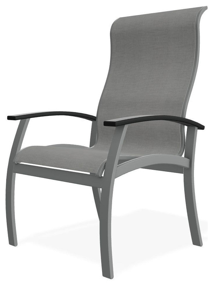 Belle Isle Sling Outdoor Dining Chair, Alloy/Graphite