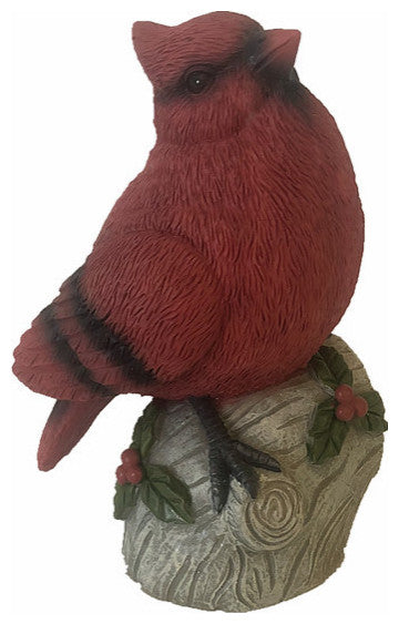 Cardinal Burly Bird Statue