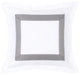Light Gray Flange Sham Pillow Cover, 20"x20"
