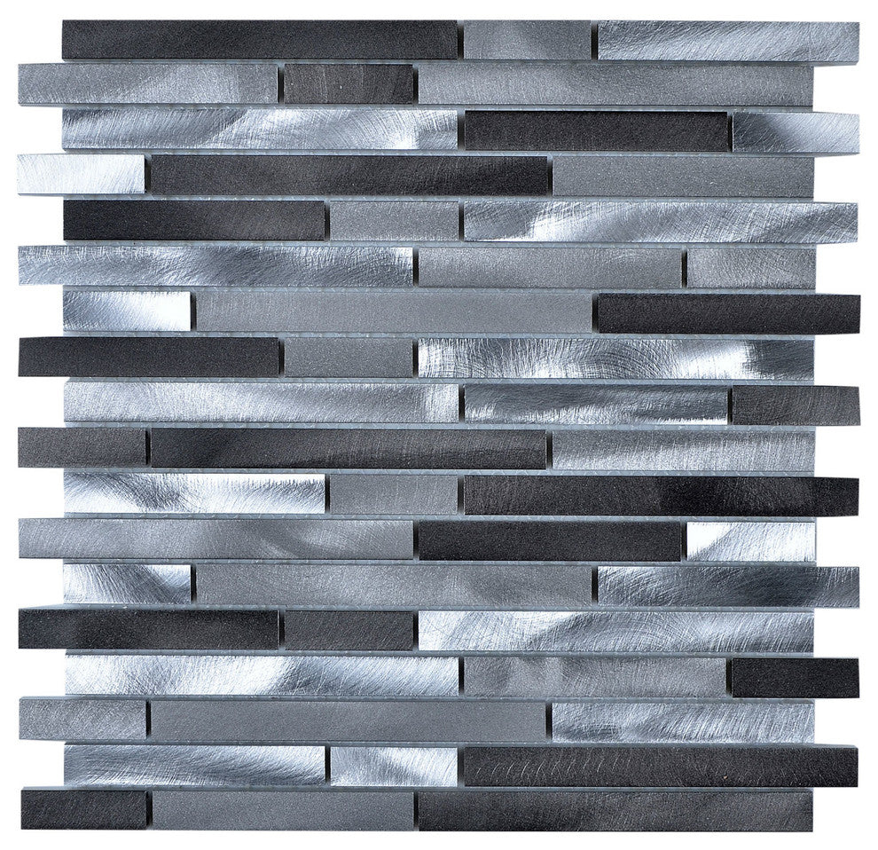 Legion Furniture 11.75"x11.75" Declan Mosaic Tile, Pewter