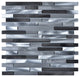 Legion Furniture 11.75"x11.75" Declan Mosaic Tile, Pewter