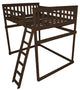 Mission Loft Bed, Rich Tobacco Stain, Full, Side Ladder